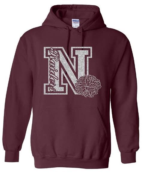 Dry Blend Fleece Hooded Sweatshirt Glitter Design 3 Color Options