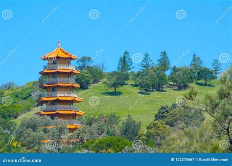 Level Pagoda On The Green Hill In The Area Of Nan Tien Temple