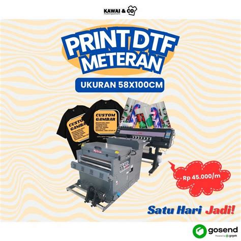 Jual Jasa Cetak Dtf X Cm Print Sablon Digital Hari Jadi Custom