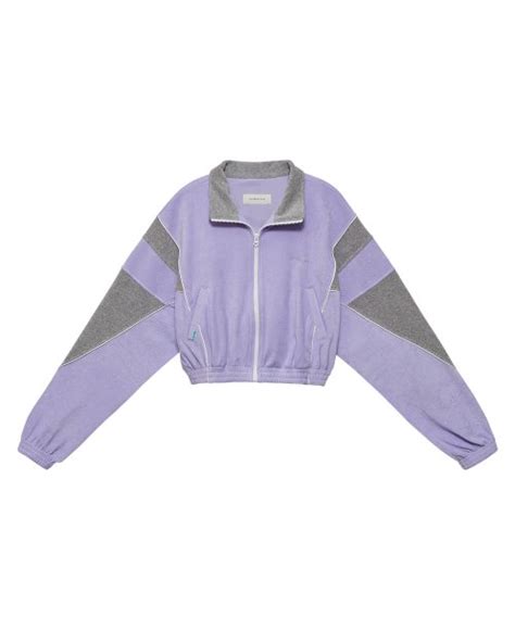 Musinsa Instantfunk Boucl Crop Anorak Purple