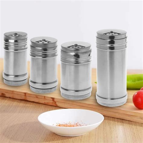 Ootdty Multi Purpose Stainless Steel Seasoning Spice Jar Cruet Salt