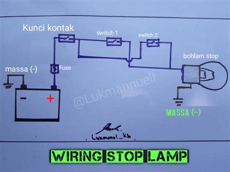 Belajar Otomotif Rangkaian Kelistrikan Stop Lamp Speda Motor Dan