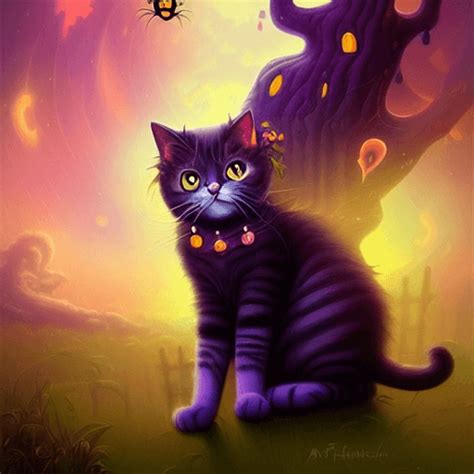 Cute Halloween Cat Cartoon Character · Creative Fabrica