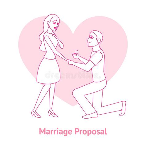 Man Proposing Woman Cartoon Stock Illustrations 409 Man Proposing