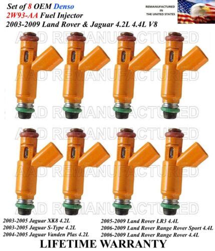 Set Of Oem Denso Fuel Injectors For Land Rover Jaguar