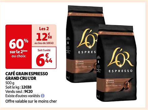 Promo Café Grain Espresso Grand Cru L or chez Auchan iCatalogue fr