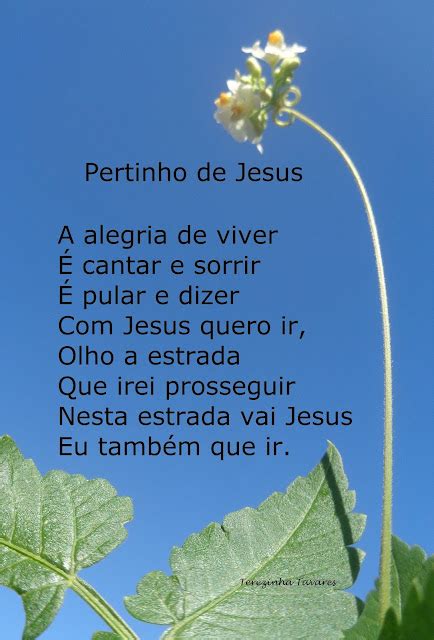 Terezinha Tavares Poema Pertinho De Jesus