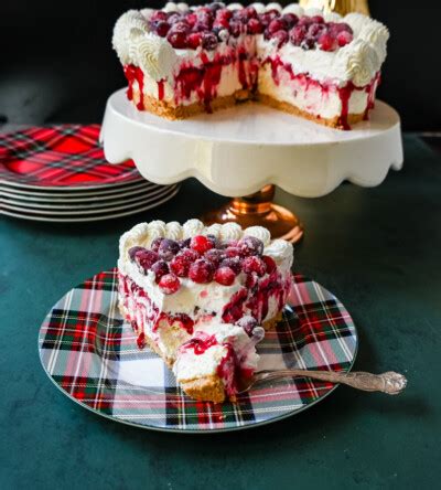 No Bake Cranberry White Chocolate Cheesecake Modern Honey