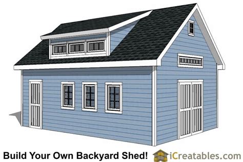 16x24 Shed Plans With Dormer Building A Storage Shed