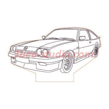 Opel Manta D Illusion Lamp Plan Vector File Op For Cnc Bee Studio