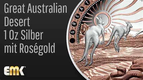 Great Australian Desert 1 Oz Silber Polierte Platte mit Roségold