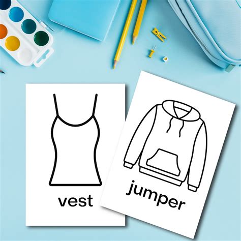 Printable Clothing Flashcards, Printable Clothing Coloring Pages ...