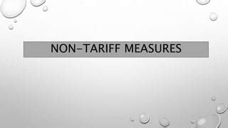 Tariff And Non Tarif Measures Ppt