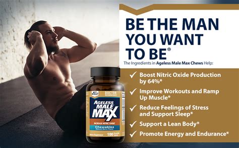 Amazon Ageless Male Max Chewable Nitric Oxide Booster Supplement