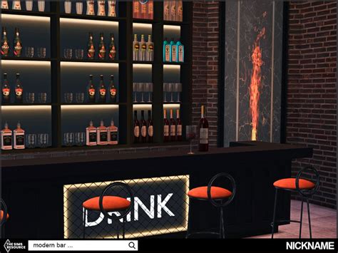 The Sims Resource Modern Bar Set