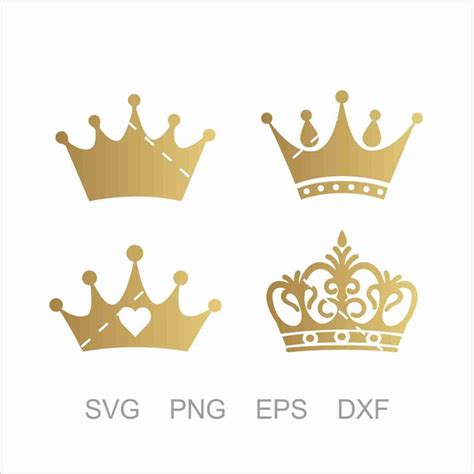 Crown Svg Princess Queen King Prince Royal Crown Bundle For Etsy