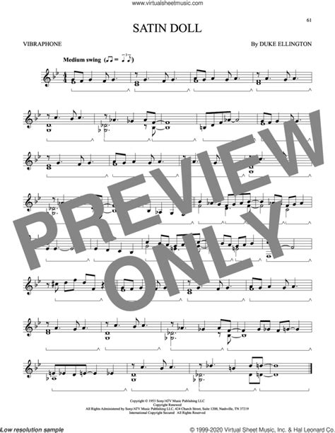 Satin Doll Sheet Music For Vibraphone Solo Pdf