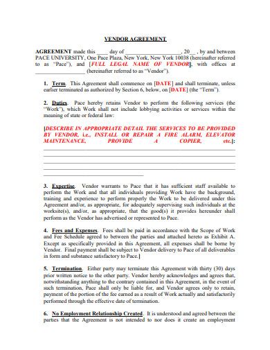 Vendor Non Compete Agreement Examples Format Pdf