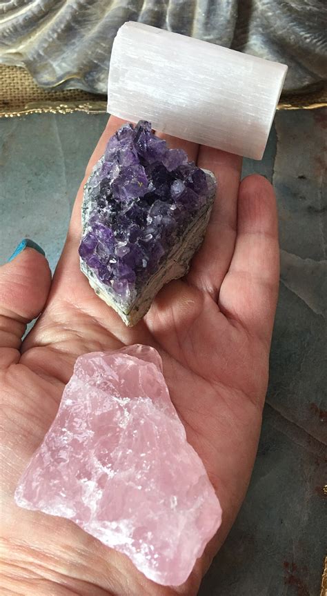 Healing Crystal Set Raw Crystal Stone Beginner Crystal Set Raw Etsy