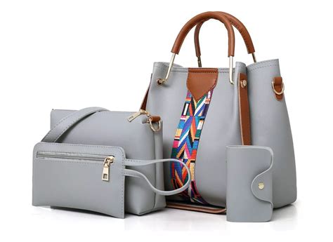 Bolsas Internacionais - M Set 4 Bolsas Mujer Moda Cartera Crossbody Tote Hobo Hombro.