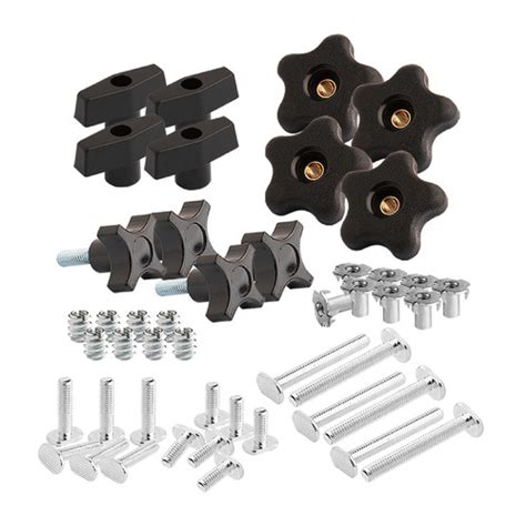 T-Track Jig Kit 1/4"-20, 128 pcs-POWERTEC | Woodwork T Track & T-Track ...