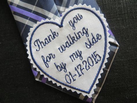 Embroidered Wedding Tie Patch Father Of Bride Groom Unique Etsy