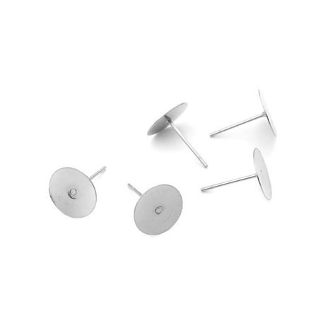 Supports De Boucle D Oreille 4 Mm Puce Clou ACIER INOXYDABLE 304 Et