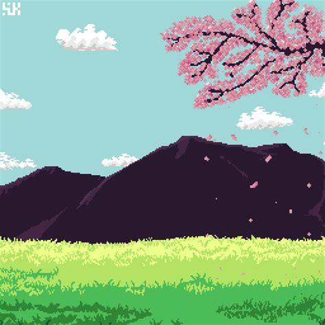 Cherry Blossom : r/PixelArt