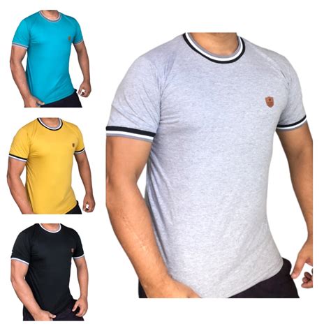 Kit Camisas Masculina B Sicas Lisa Cores Shopee Brasil