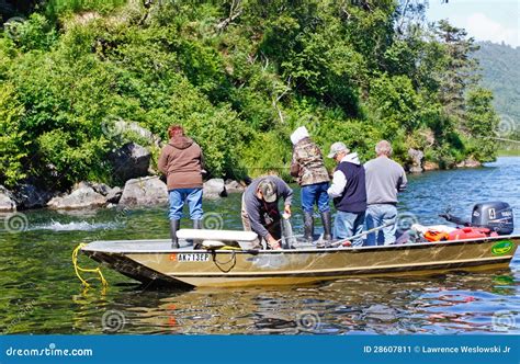 Alaska - Boat Full of People Fishing for Salmon Editorial Photo - Image ...