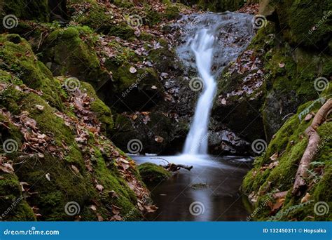 Small Hidden Waterfall on a Hike through a Forest Stock Image - Image ...