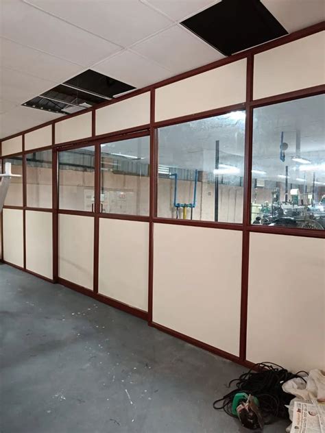 Aluminum And Glass Brown Aluminium Office Partition At Rs 210 Sq Ft In