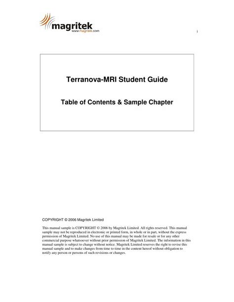 Pdf Terranova Mri Student Guide Magritek Benchtop Nmr