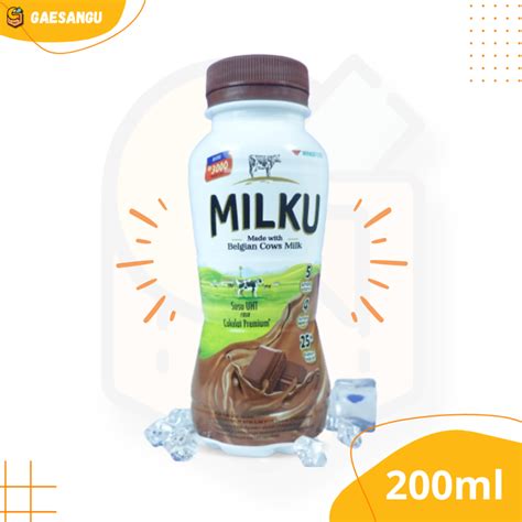 Jual Milku Susu UHT Cokelat 200 Ml Kemasan Botol Shopee Indonesia