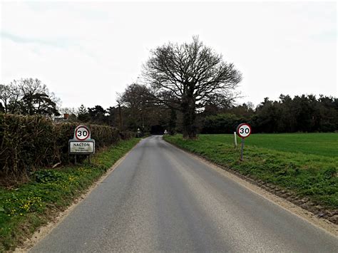 Entering Nacton On Ipswich Road Geographer Geograph Britain And