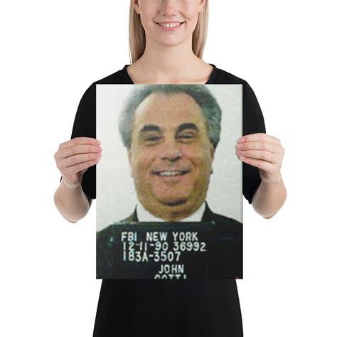 John Gotti Mug Shot Mugshot Thick Canvas – Rubino Creative Fine Art