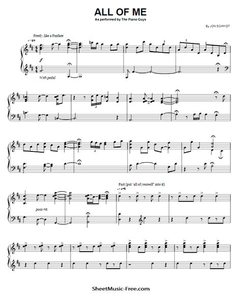 All Of Me Piano Guys Sheet Music