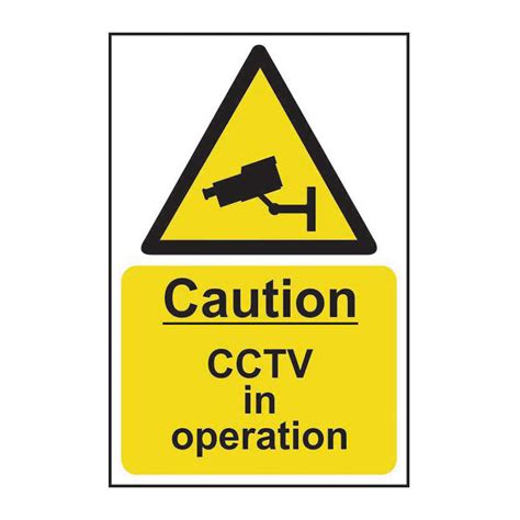 Centurion Caution Cctv In Operation Sign Self Adhesive Vinyl