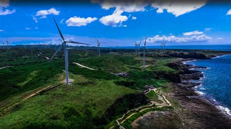 A Drone Image Of Ilocos Nortes Famous Windmills The Drone Is Hanging