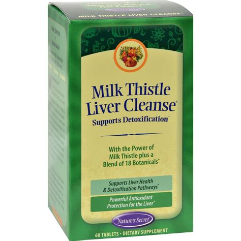 Natures Secret Milk Thistle Liver Cleanse 60 Tablets Liver Cleanse