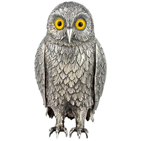 Sterling Owl Sculpture At 1stdibs