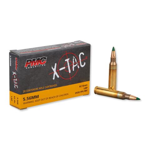 Pmc X Tac Nato M Ammunition Rounds Ss Green Tip Fmj