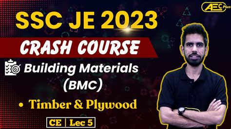 SSC JE Crash Course 2023 Timber Plywood Building Materials BMC