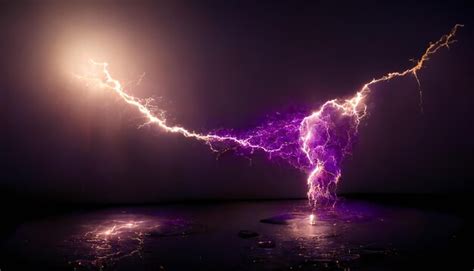 Premium Photo | Purple lightning storm