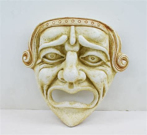 Ancient Greek Theater Drama Tragedy Small Mask Etsy