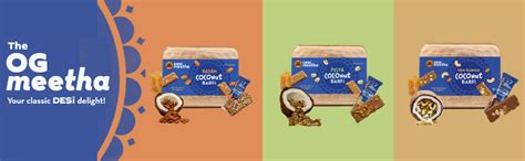 Go Desi Desi Meetha Coconut Barfi Indian Sweets Gift Pack Combo