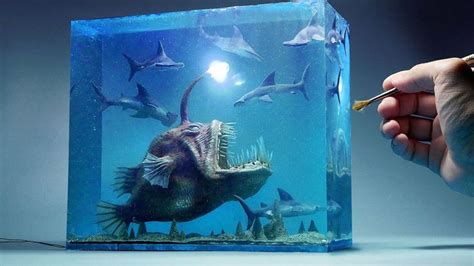 How To Make Deep Sea Fish And Hammerhead Sharks Diorama Polymer Clay