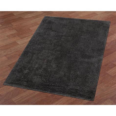 Plush Pile Charcoal Bath Rug 30 X 50 Inch 26 X 42 Overstock