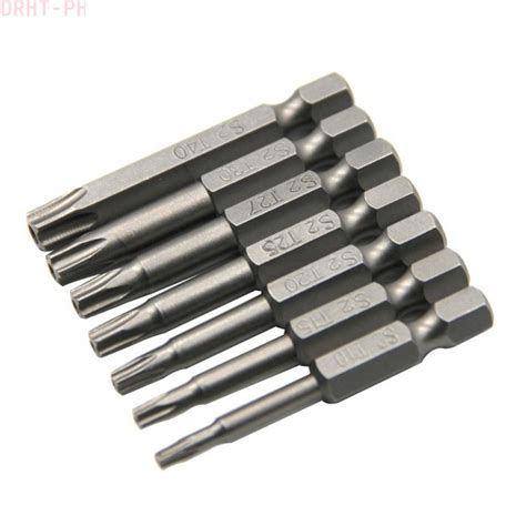 Pcs Mm Hex Shank Magnetic Torx Screwdriver Bits S Alloy Steel