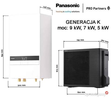 Pompa ciepła Panasonic seria HP K 9 KW typ split KIT WC09K3E5 MONTAŻ